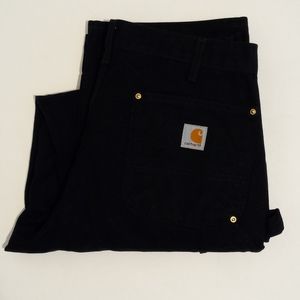 Carhartt Double Front Work Dunaree Canvas Duck Black Pant 36x32 B01BLK USA EUC